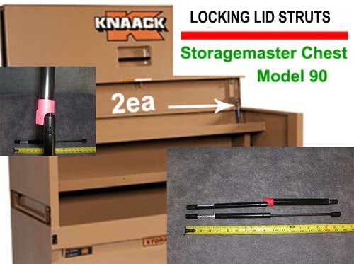Safety locking strut - , shock